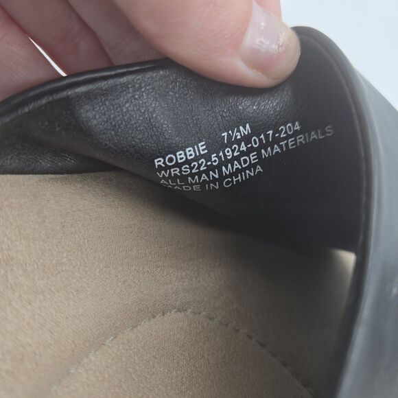 Baretraps Ravin Thong Sandals Womens Size 7.5 M Black Slide Faux Leather Robbie - Picture 3 of 10